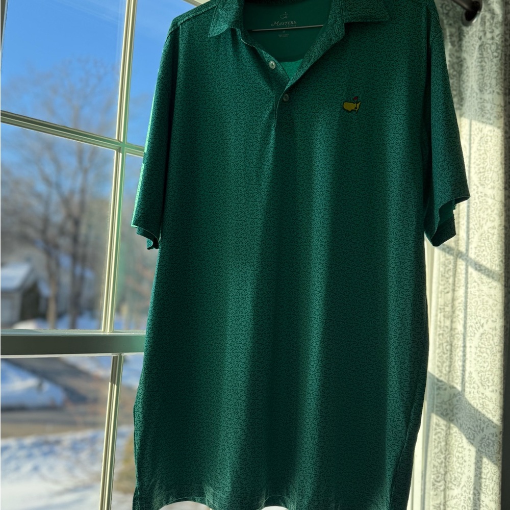 Masters Teal Patterned Polo Shirt - Picture 3 of 3